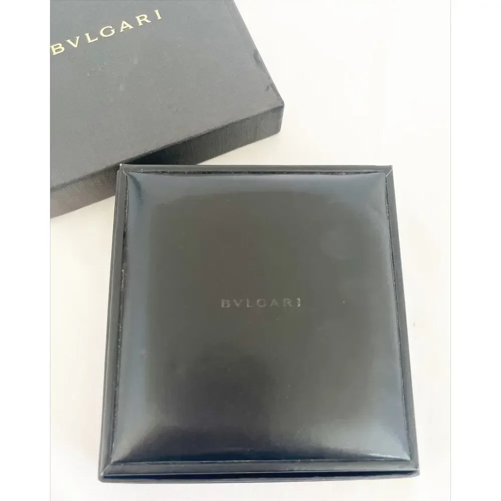 BVLGARI Jewelry Box Square Brown Necklace Bracelet Leather Box Empty